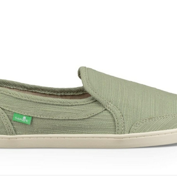 Sanuk Pair O Dice Hemp Women's Shoes, Light Green - Picture 1 of 7